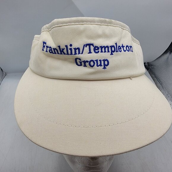 Franklin Templeton Group Embroidered Texace Visor Hat Beige Adjustable Casual - Picture 1 of 7